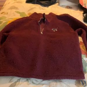 Pink fleece wine colored size medium